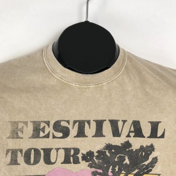 Fifth Sun Festival Tour 1976 Tee Juniors Medium Cropped Crew Neck Raw Hem Cotton - Picture 2 of 9